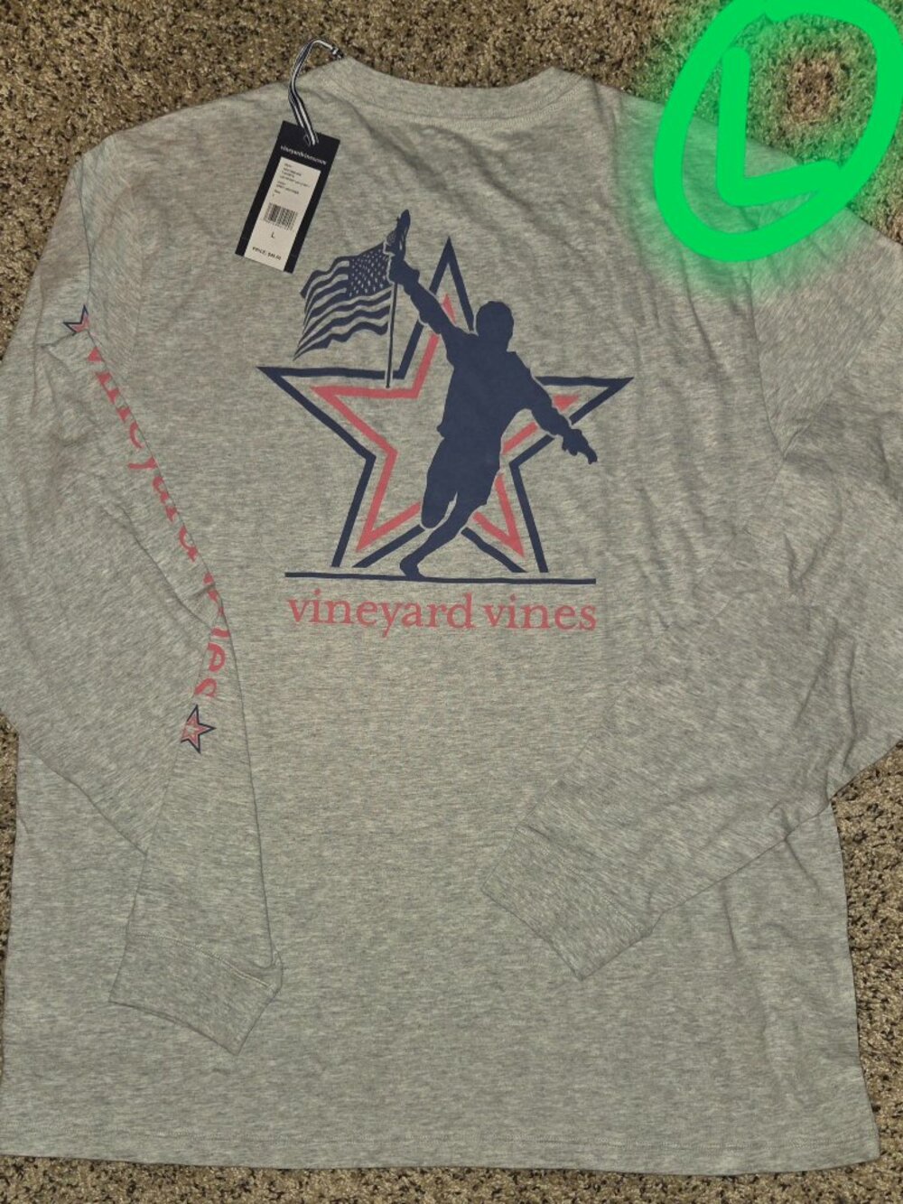 VINEYARD VINES Lacrosse Victory Lap 4th of July shirt MEN'S size LARGE NWT